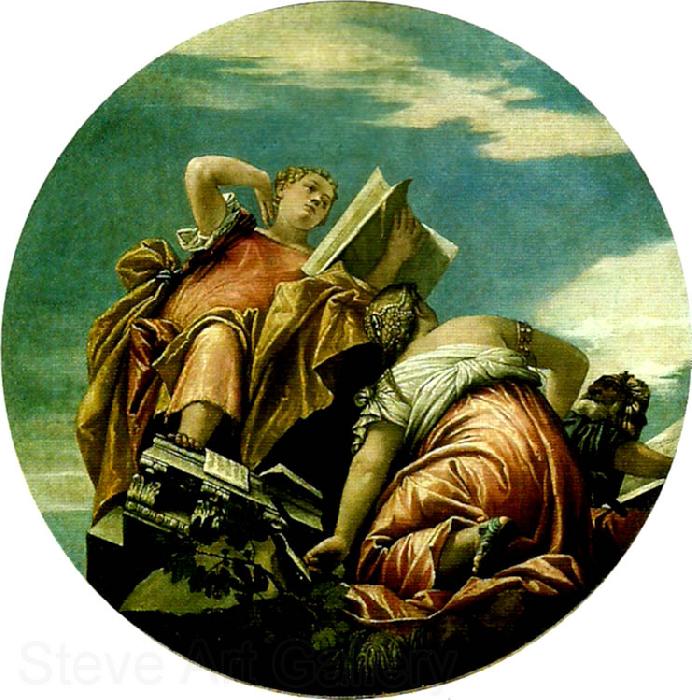 Paolo  Veronese arithmetic, harmony and philosophy France oil painting art